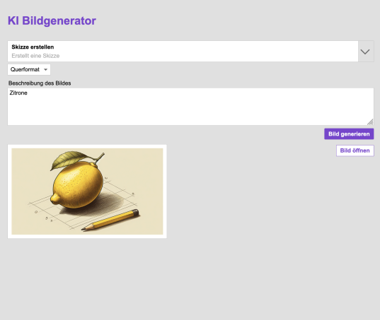KI-Bildgenerator - Skizze