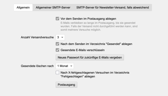 Verschlüsseltes Speichern der E-Mails