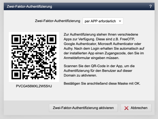 Änderung der 2-Faktor-Authentifizierung von E-Mail auf Authenticator-App