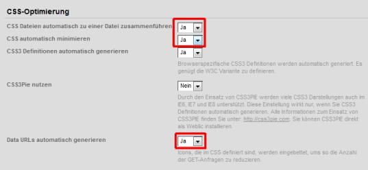 CSS-Optimierungen