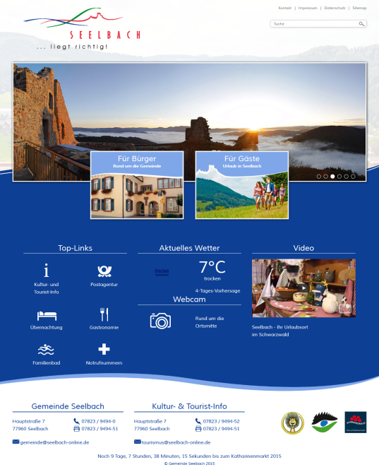 Internet-Auftritt der Gemeinde Seelbach